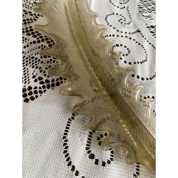 Vintage Murano Replacement Chandelier Glass Leaf 15” - Picture 2 of 7